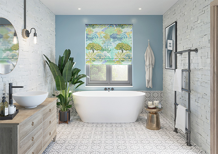 Kolkata Velvet, Spring Mist - Twist&Fit Roman Blind - Image 8